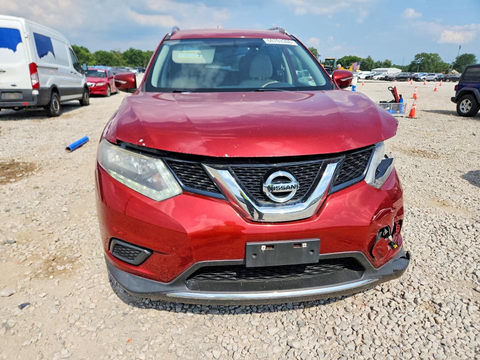 2015 Nissan Rogue VIN KNMAT2MV8FP512960 COPART salvage auction — FRONT END, Oh - Certificate Of Title, sold $600 on 2026-07-24 (photo 5)
