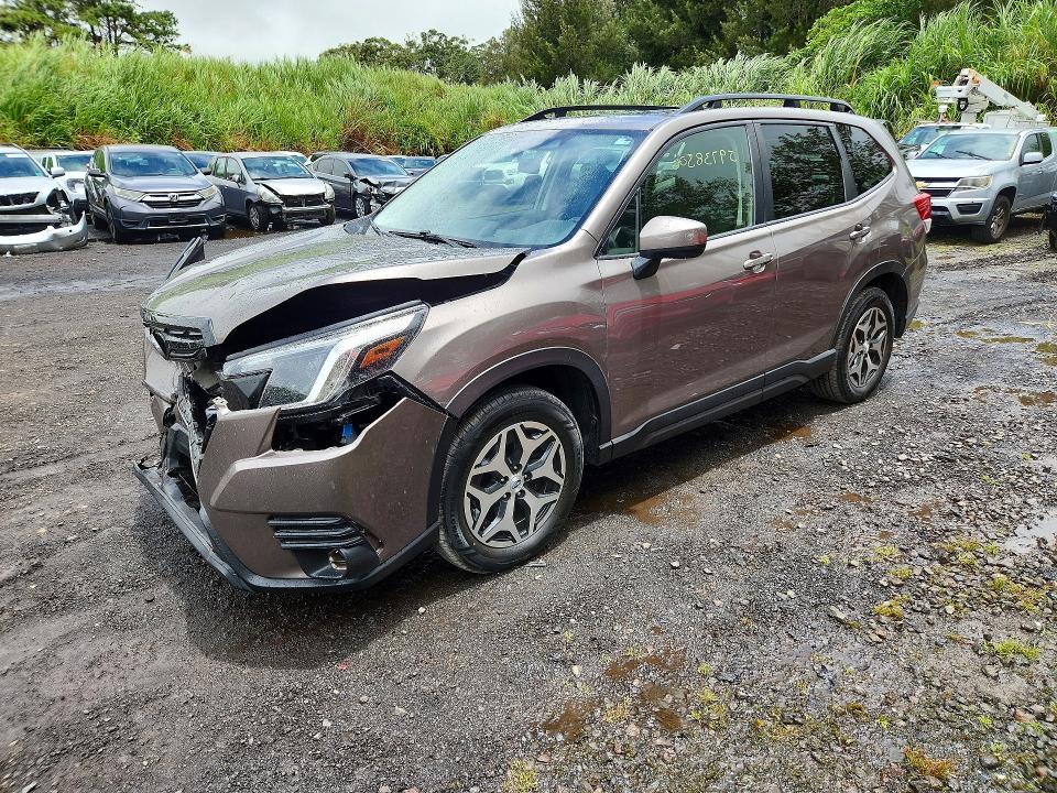 2022 Subaru Forester VIN JF2SKAEC7NH506916 COPART salvage auction — FRONT END, HI - BILL OF SALE - PARTS ONLY, sold $1,600 on 2026-08-24 (photo 1)