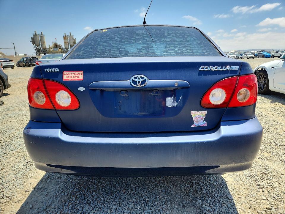 2005 Toyota Corolla VIN JTDBR32E752064363 COPART salvage auction — REAR END, Ca - Salvage Certificate, sold $675 on 2026-07-31 (photo 6)