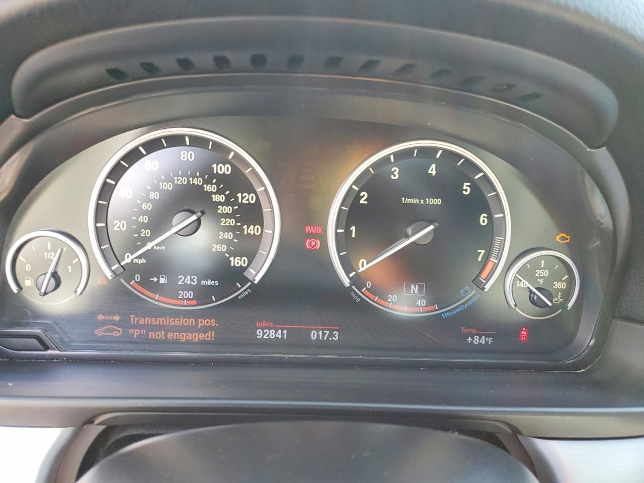 2012 BMW 5er VIN WBAFU9C54CDY70046 COPART salvage auction — Mechanical, Rd - Salvage Title, sold $1,100 on 2026-08-20 (photo 9)