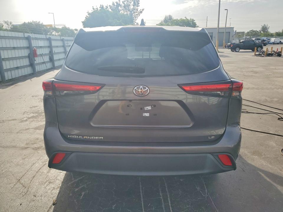 2022 Toyota Highlander VIN 5TDZZRAH1NS141430 COPART salvage auction — MECHANICAL, Fl - Certificate Of Destruction, sold $6,600 on 2026-07-29 (photo 6)