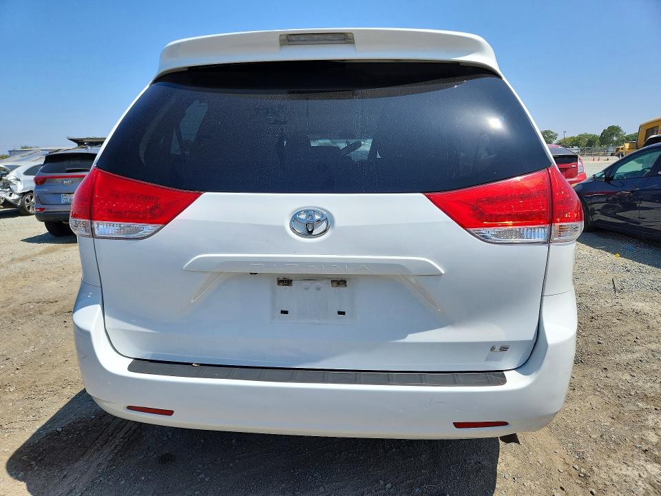 2013 Toyota Sienna VIN 5TDKK3DC7DS368512 COPART salvage auction — FRONT END, CA - SALVAGE CERTIFICATE, sold $775 on 2026-07-24 (photo 6)