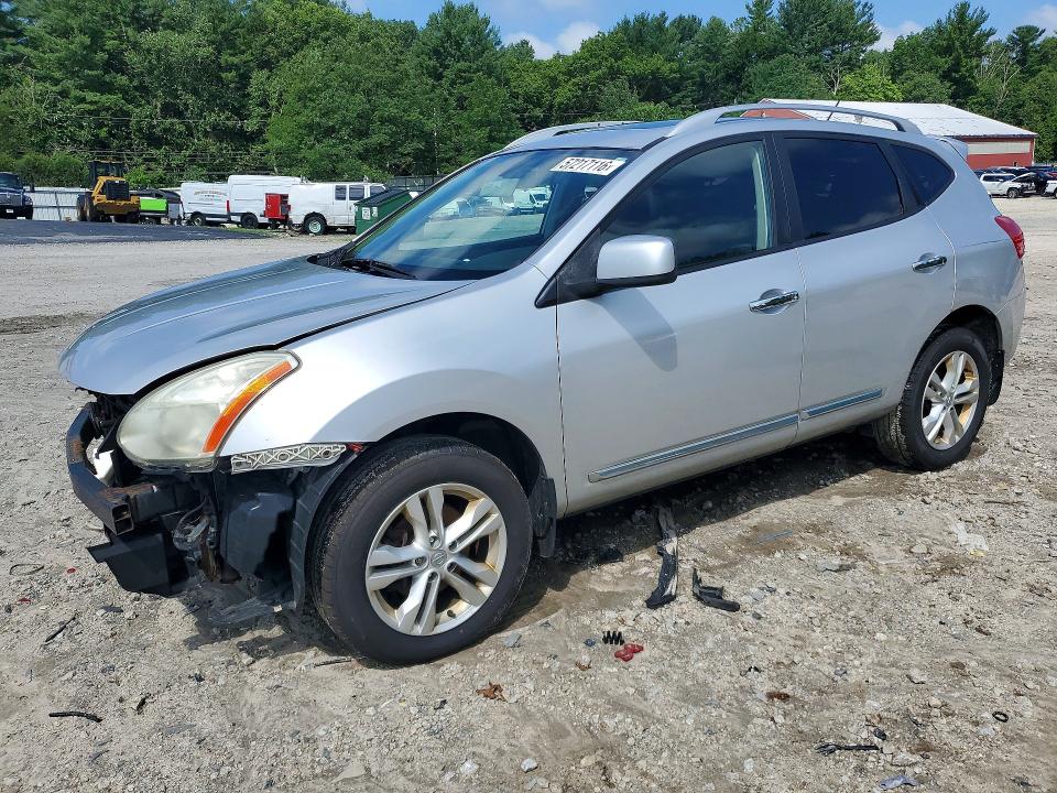 2012 Nissan Rogue VIN JN8AS5MV7CW713615 COPART salvage auction — FRONT END, Ma - Cert Of Title-Reconstrctd Coll, sold $475 on 2026-07-13 (photo 1)