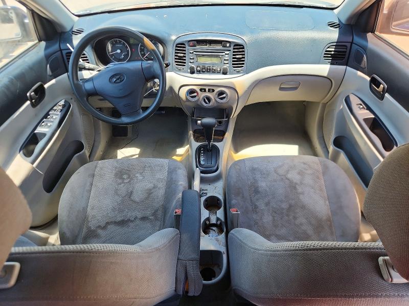 2006 Hyundai Accent VIN KMHCN46C96U029520 COPART salvage auction — NORMAL WEAR, TX - CERTIFICATE OF TITLE, sold $475 on 2026-07-27 (photo 8)