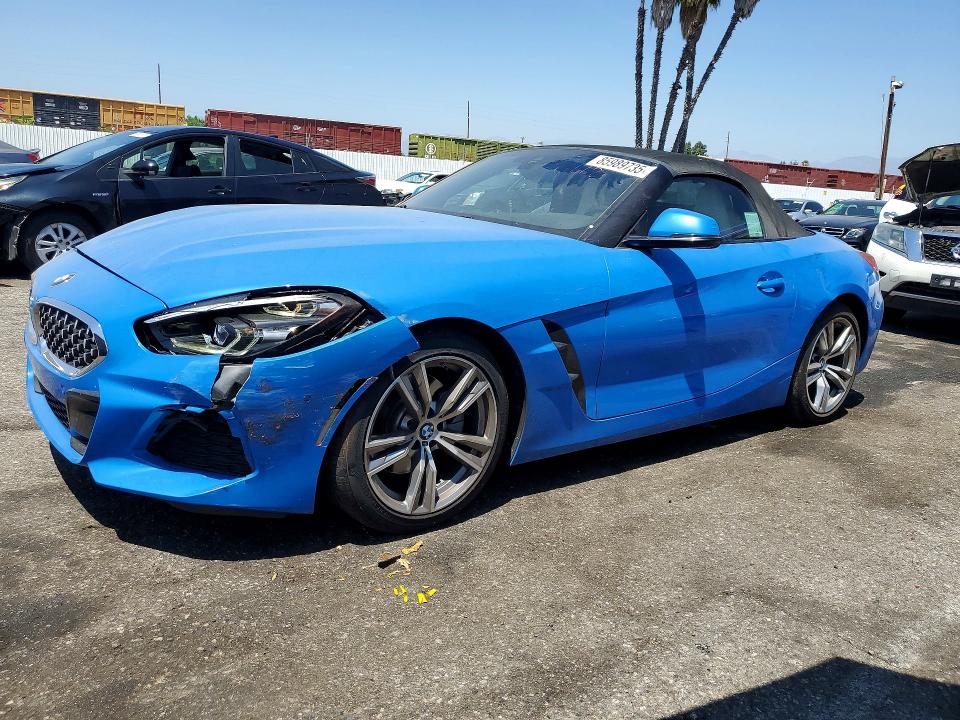2020 BMW Z4 VIN WBAHF3C06LWW54031 COPART salvage auction — FRONT END, Ca - Salvage Certificate, sold $12,000 on 2026-07-24 (photo 1)