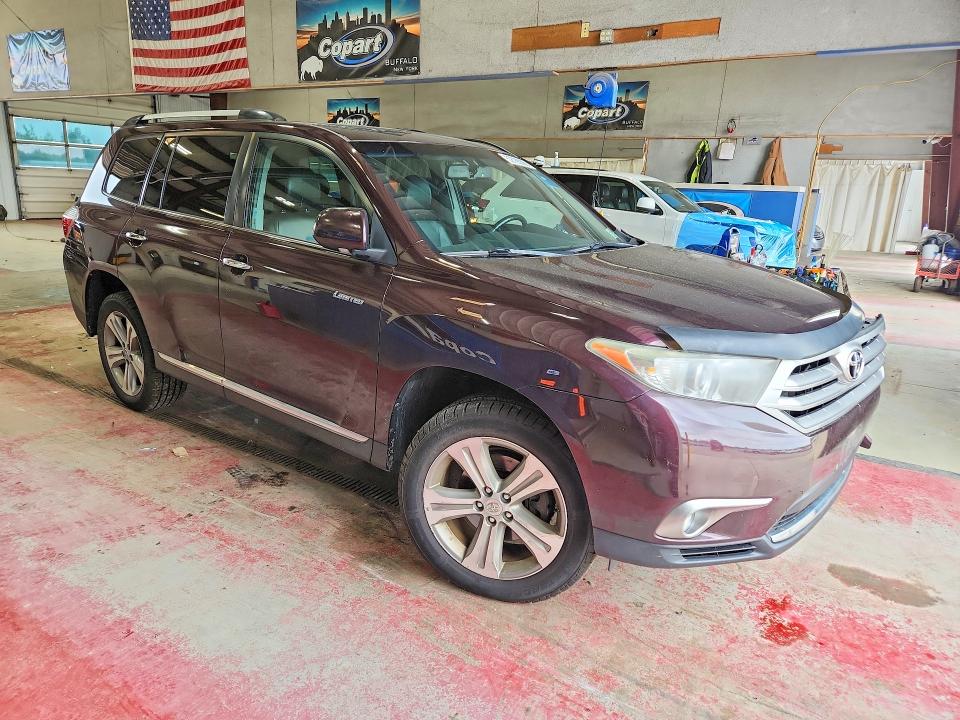 2012 Toyota Highlander VIN 5TDDK3EH2CS158904 COPART salvage auction — FRONT END, Ny - Mv-907A Salvage Certificate, sold $550 on 2026-07-20 (photo 4)