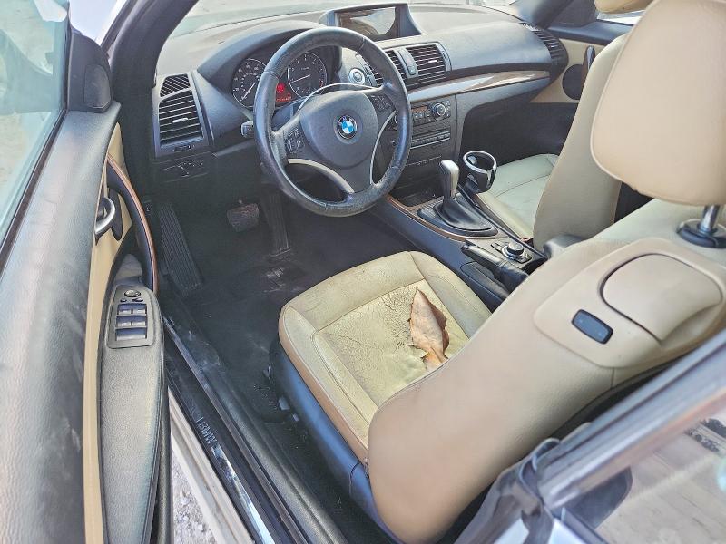 2010 BMW 1 series VIN WBAUN1C54AVH81819 COPART salvage auction — SIDE, TX - SALVAGE VEHICLE TITLE (P), sold $800 on 2026-07-16 (photo 8)