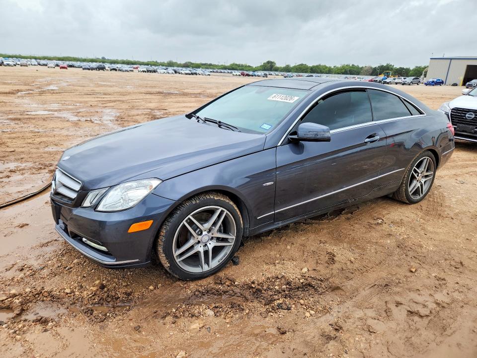 2012 Mercedes-benz E-klasse VIN WDDKJ5KB0CF175065 COPART salvage auction — FRONT END, TX - SALVAGE VEHICLE TITLE, sold $550 on 2026-07-30 (photo 1)