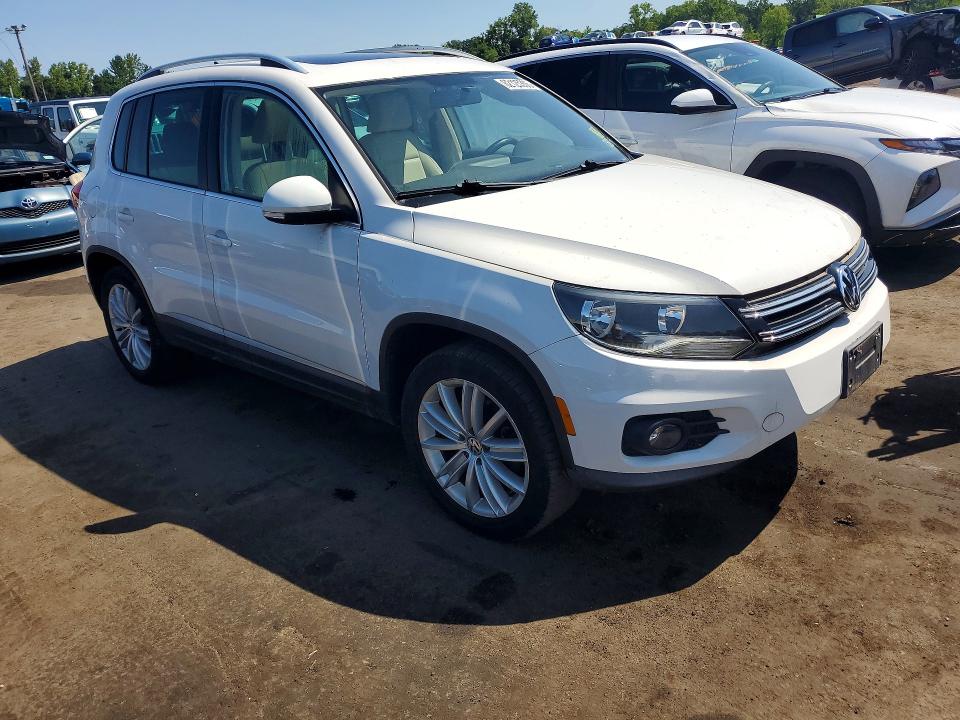 2014 Volkswagen Tiguan VIN WVGBV3AX2EW523382 COPART salvage auction — MINOR DENT/SCRATCHES, Ct - Certificate Of Title, sold $800 on 2026-07-28 (photo 4)