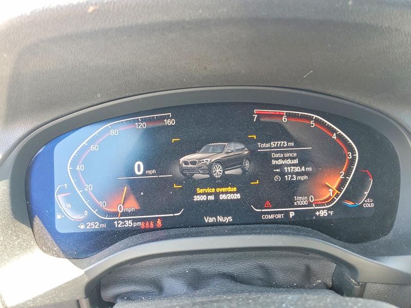 2020 BMW X3 VIN 5UXTY5C01L9B46052 COPART salvage auction — SIDE, Ca - Salvage Certificate, sold $14,500 on 2026-07-28 (photo 9)