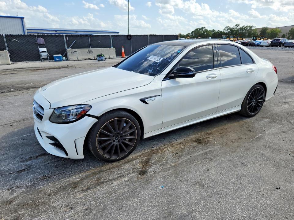 2019 Mercedes-benz C-klasse amg VIN 55SWF6EB0KU318256 — COPART salvage auction photo