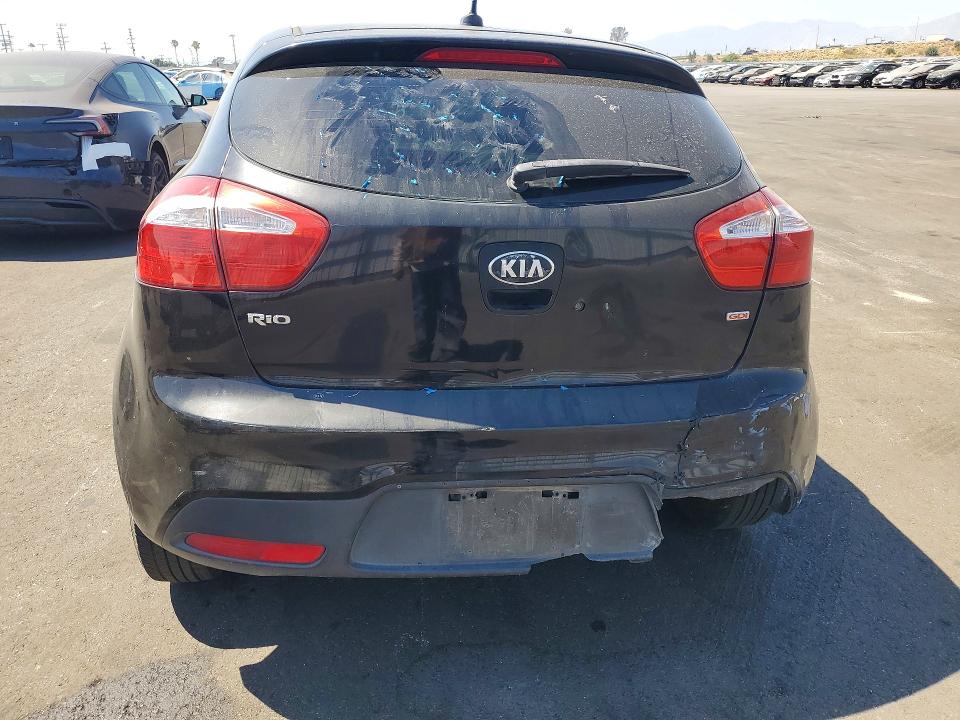 2015 Kia Rio VIN KNADM5A35F6494175 COPART salvage auction — FRONT END, Ca - Salvage Certificate, sold $250 on 2026-07-29 (photo 6)