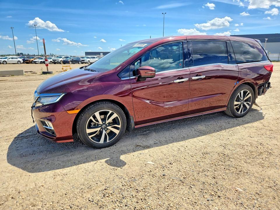 2019 Honda Odyssey VIN 5FNRL6H8XKB506984 COPART salvage auction — REAR END, AB - BOS - SALVAGE, sold $12,400 on 2026-07-09 (photo 1)