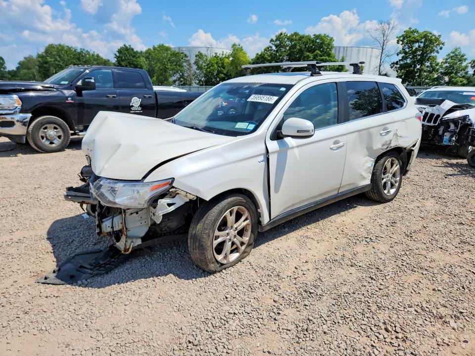 2014 Mitsubishi Outlander VIN JA4JZ4AX0EZ010554 COPART salvage auction — FRONT END, Ny - Mv-907A Salvage Certificate, sold $350 on 2026-07-22 (photo 1)