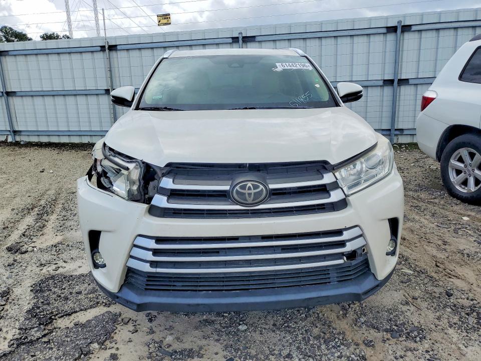 2017 Toyota Highlander VIN 5TDKZRFH1HS511855 COPART salvage auction — FRONT END, Va - Certificate Of Title (P), sold $6,100 on 2026-07-27 (photo 5)