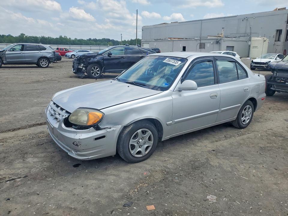2004 Hyundai Accent VIN KMHCG45C24U552287 COPART salvage auction — FRONT END, Va - Cert Of Title - Salvage, sold $200 on 2026-07-15 (photo 1)