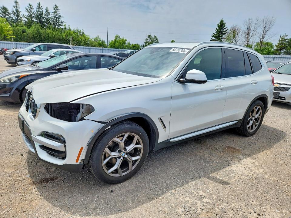 2021 BMW X3 VIN 5UXTY5C01M9E60561 COPART salvage auction — FRONT END, ON - PERMIT SALVAGE, sold $3,600 on 2026-07-21 (photo 1)