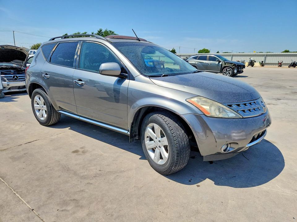 2007 Nissan Murano VIN JN8AZ08T47W505463 COPART salvage auction — UNDERCARRIAGE, TX - SALVAGE VEHICLE TITLE (P), sold $475 on 2026-07-09 (photo 4)