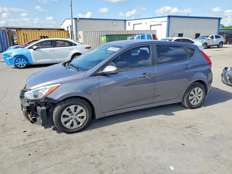 2017 Hyundai Accent VIN KMHCT5AE8HU346793 COPART salvage auction — FRONT END, Fl - Cert Of Title Slvg Rebuildable, sold $800 on 2026-07-30 (photo 1)