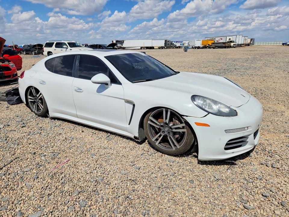 2014 Porsche Panamera VIN WP0AA2A73EL008026 COPART salvage auction — FRONT END, Tx - Certificate Of Title (P), sold $4,300 on 2026-08-05 (photo 4)