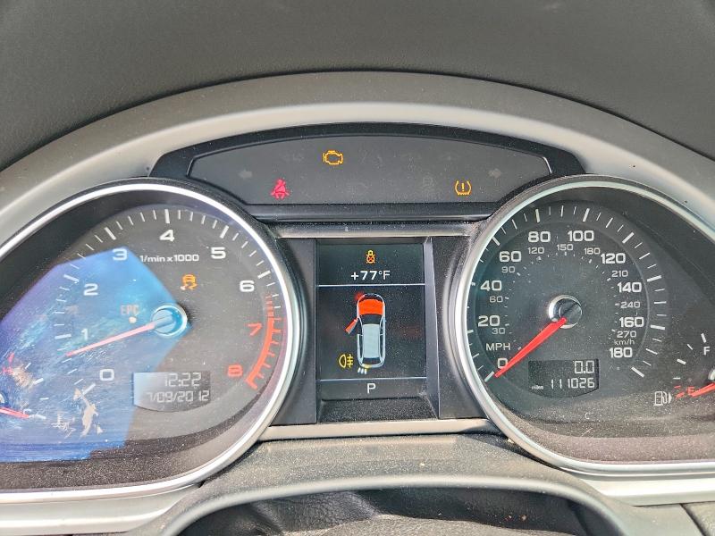 2014 Audi Q7 VIN WA1LGAFE0ED005842 COPART salvage auction — REAR END, OH - CERT OF TITLE-REBUILT SALVAGE, sold $425 on 2026-07-31 (photo 9)