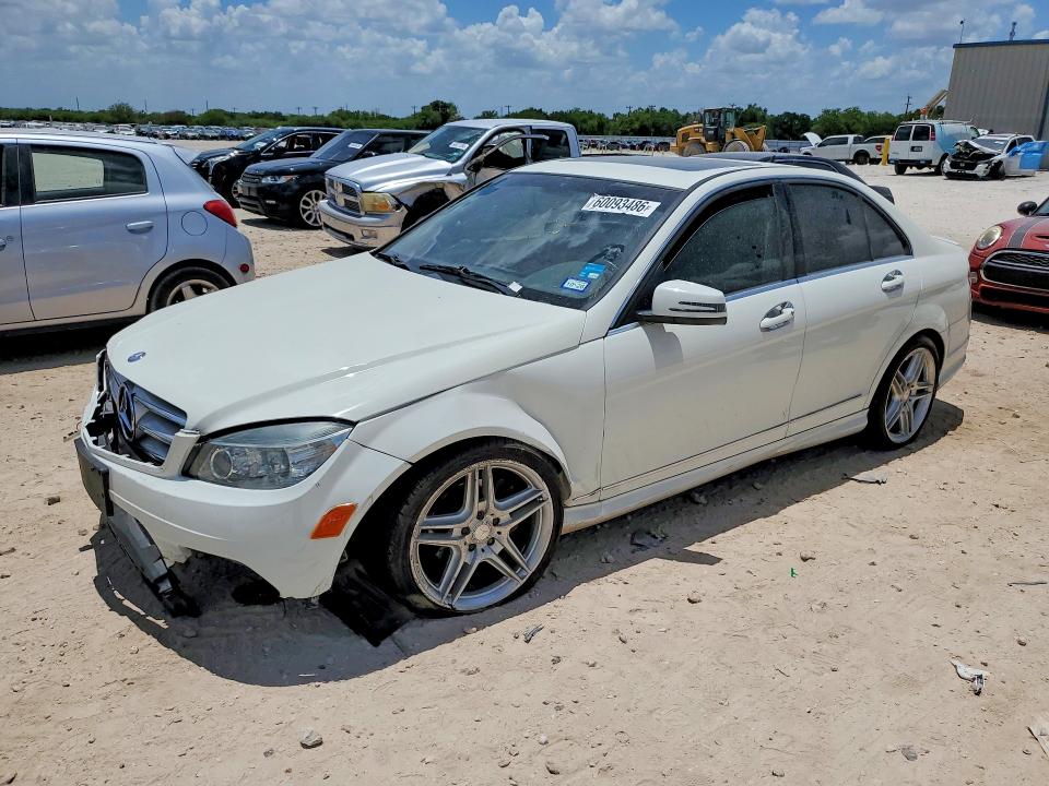 2011 Mercedes-benz C class VIN WDDGF5EB1BR182655 COPART salvage auction — FRONT END, TX - SALVAGE VEHICLE TITLE, sold $375 on 2026-08-06 (photo 1)