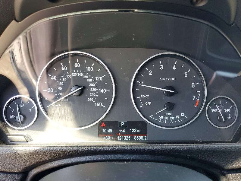 2015 BMW 3er VIN WBA3B1C55FK138910 COPART salvage auction — FRONT END, Ca - Salvage Certificate, sold $500 on 2026-08-03 (photo 9)