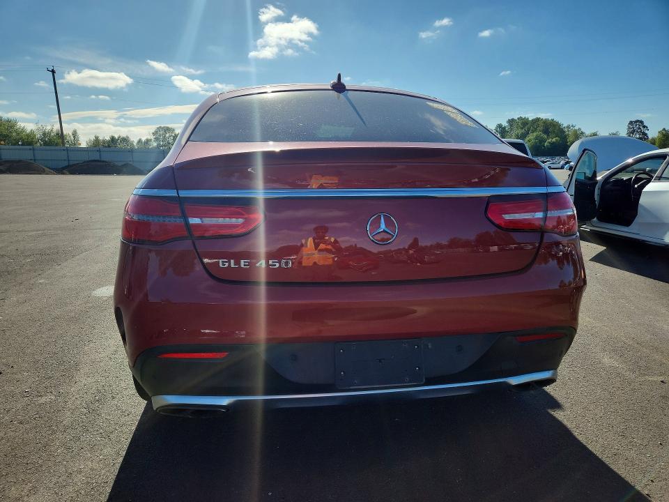 2016 Mercedes-benz Gle coupe VIN 4JGED6EB1GA042359 COPART salvage auction — MINOR DENT/SCRATCHES, Mt - Certificate Of Title (P), sold $17,400 on 2026-07-22 (photo 6)