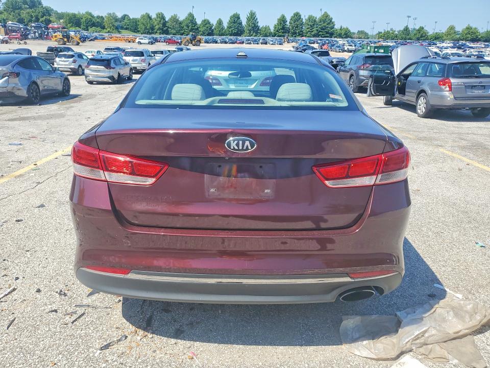 2016 Kia Optima VIN 5XXGT4L34GG107340 COPART salvage auction — FRONT END, Mo - Certificate Of Title, sold $750 on 2026-07-24 (photo 6)