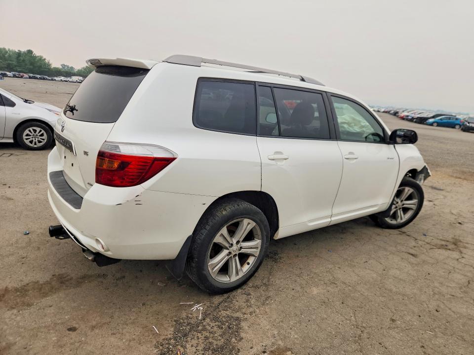 2008 Toyota Highlander VIN JTEES43A682037934 COPART salvage auction — FRONT END, Pa - Cert Of Title, sold $1,200 on 2026-07-24 (photo 3)