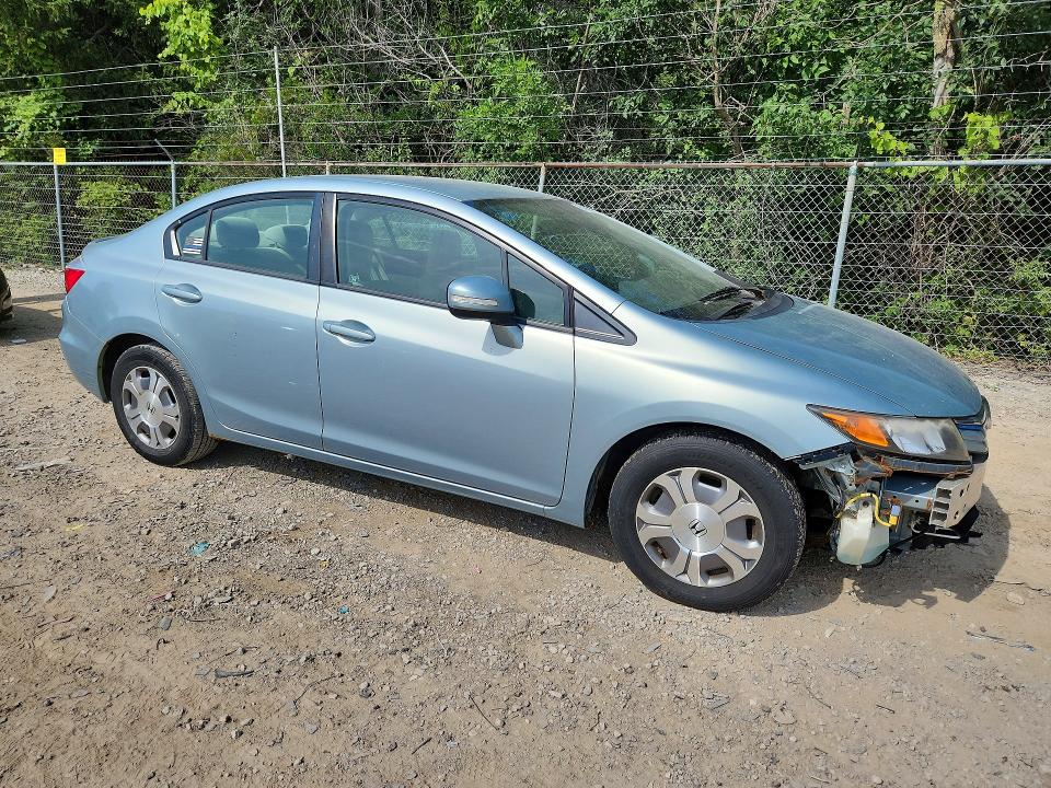 2012 Honda Civic VIN JHMFB4F26CS004386 COPART salvage auction — FRONT END, Oh - Certificate Of Title, sold $950 on 2026-07-29 (photo 4)