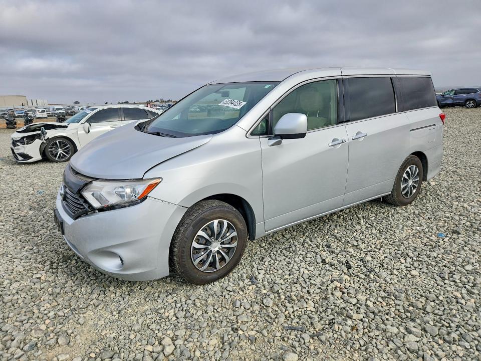 2013 Nissan Quest VIN JN8AE2KP8D9066667 COPART salvage auction — FRONT END, Ca - Salvage Certificate, sold $875 on 2026-07-15 (photo 1)