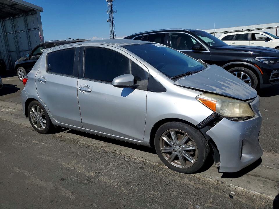 2013 Toyota Yaris VIN JTDKTUD38DD548435 COPART salvage auction — FRONT END, Ca - Salvage Certificate, sold $1,350 on 2026-07-27 (photo 4)