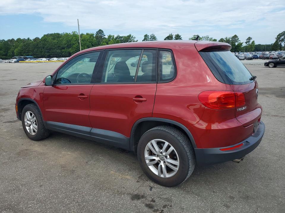 2013 Volkswagen Tiguan VIN WVGAV3AX8DW111963 COPART salvage auction — FRONT END, Nc - Salvage Certificate Of Title, sold $275 on 2026-07-30 (photo 2)