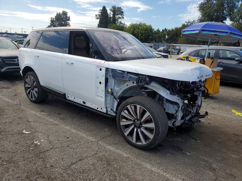 2023 Land rover RANGE ROVER VIN SALKUBE71PA040101 COPART salvage auction — FRONT END, Ca - Salvage Certificate, sold $79,500 on 2026-09-01 (photo 4)