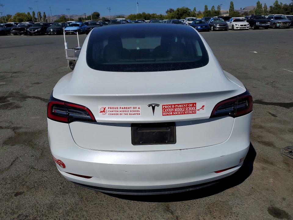 2023 Tesla VIN 5YJ3E1EA3PF513051 COPART salvage auction — FRONT END, Ca - Salvage Certificate, sold $10,500 on 2026-07-17 (photo 6)