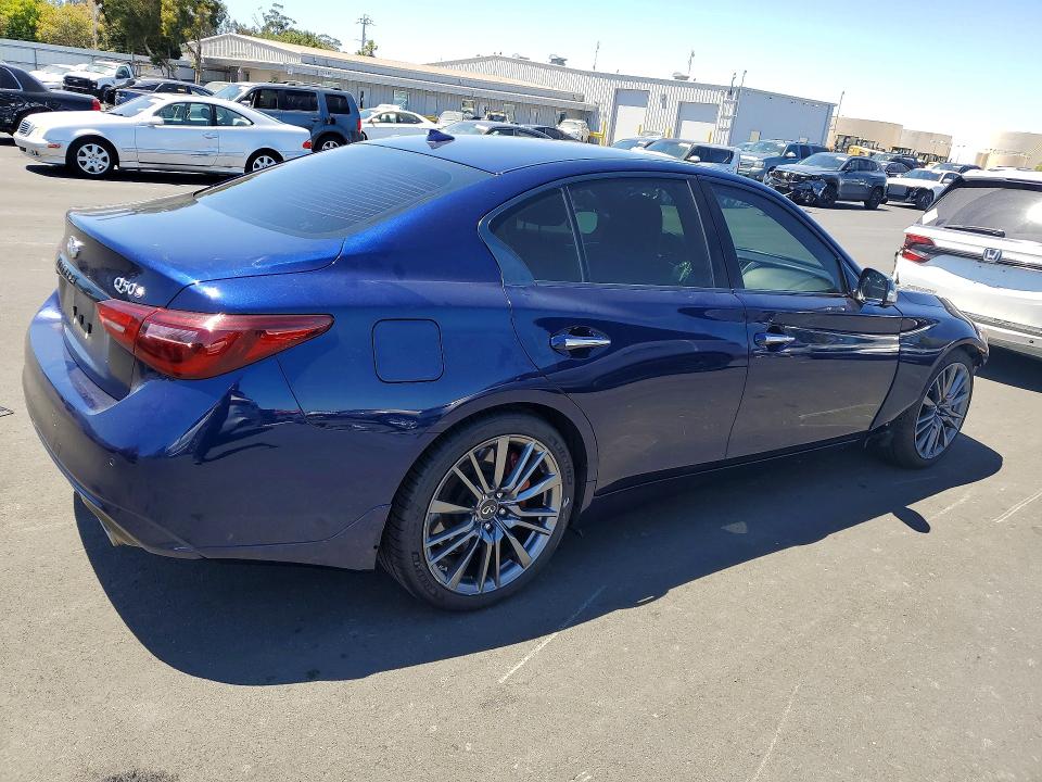 2021 Infiniti Q50 VIN JN1FV7DP5MM850526 COPART salvage auction — FRONT END, Ca - Salvage Certificate, sold $13,900 on 2026-08-24 (photo 3)