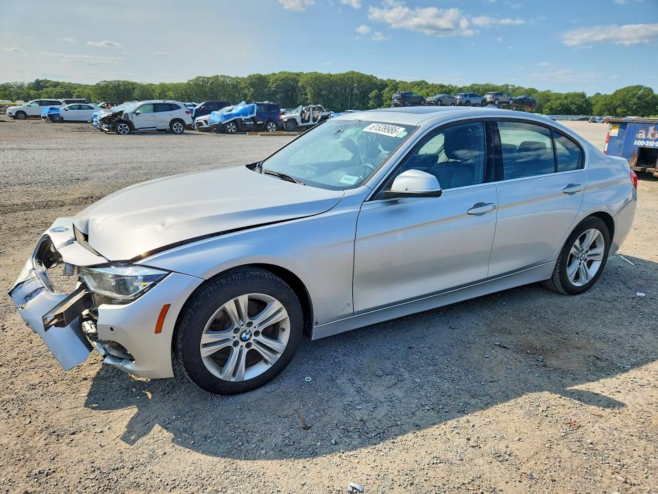 2017 BMW 3er VIN WBA8D9C38HA011686 COPART salvage auction — FRONT END, Salvage Title, sold $3,200 on 2026-08-19 (photo 1)