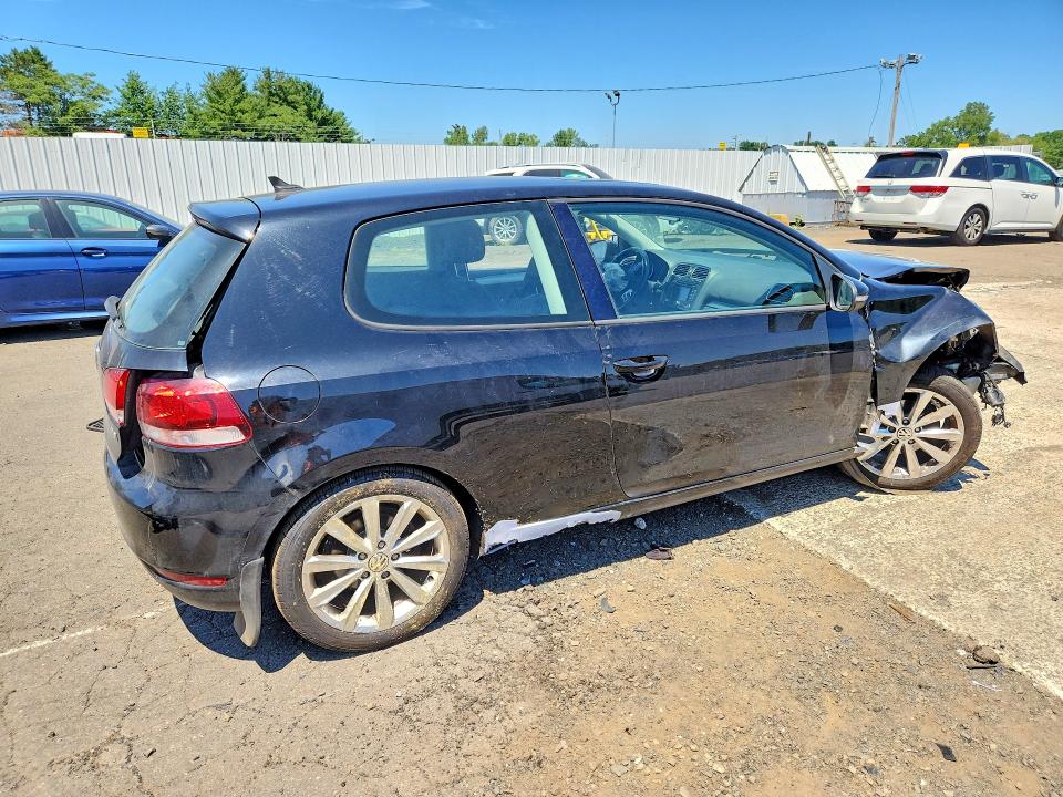 2012 Volkswagen Golf VIN WVWMM7AJ6CW037996 COPART salvage auction — FRONT END, CT - CERT OF TITLE-SALVAGE, sold $500 on 2026-07-31 (photo 3)