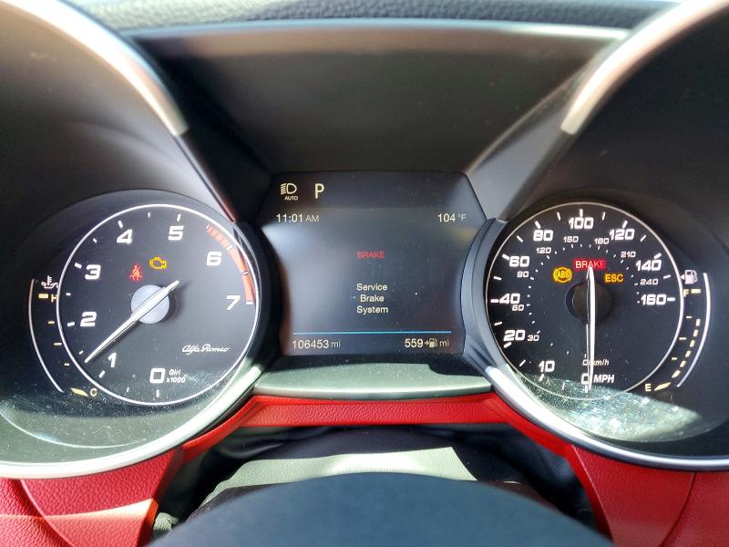 2018 Alfa romeo Giulia VIN ZARFAECNXJ7596650 COPART salvage auction — FRONT END, Ca - Salvage Certificate, sold $3,500 on 2026-08-19 (photo 9)