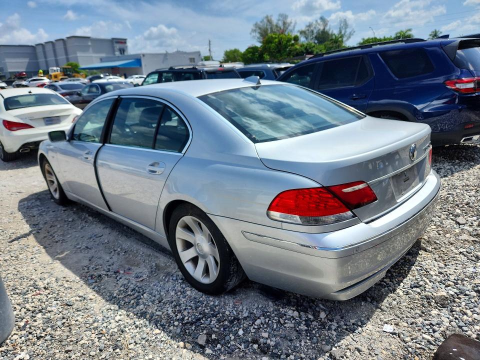 2006 BMW 7 series VIN WBAHN83556DT60972 COPART salvage auction — WATER/FLOOD, Fl - Certificate Of Title, sold $425 on 2026-08-04 (photo 2)