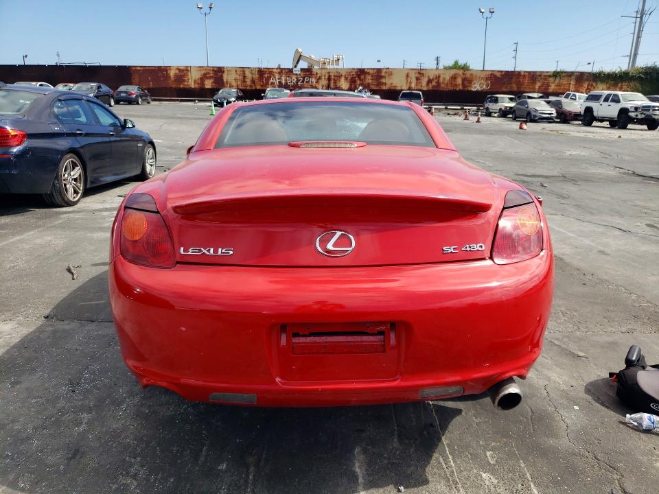 2004 Lexus Sc 430 VIN JTHFN48Y340053664 COPART salvage auction — UNDERCARRIAGE, CA - SALVAGE CERTIFICATE, sold $1,100 on 2026-07-29 (photo 6)