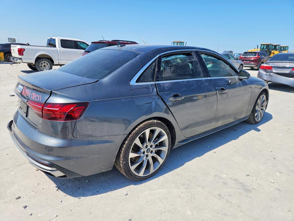 2020 Audi A4 VIN WAUENAF47LN010374 COPART salvage auction — SIDE, TX - SALVAGE VEHICLE TITLE, sold $200 on 2026-07-21 (photo 3)