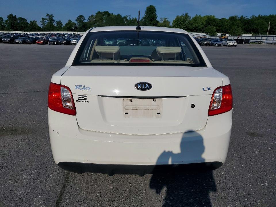 2010 Kia Rio VIN KNADH4A30A6658892 COPART salvage auction — FRONT END, PA - CERTIFICATE OF SALVAGE, sold $125 on 2026-07-28 (photo 6)