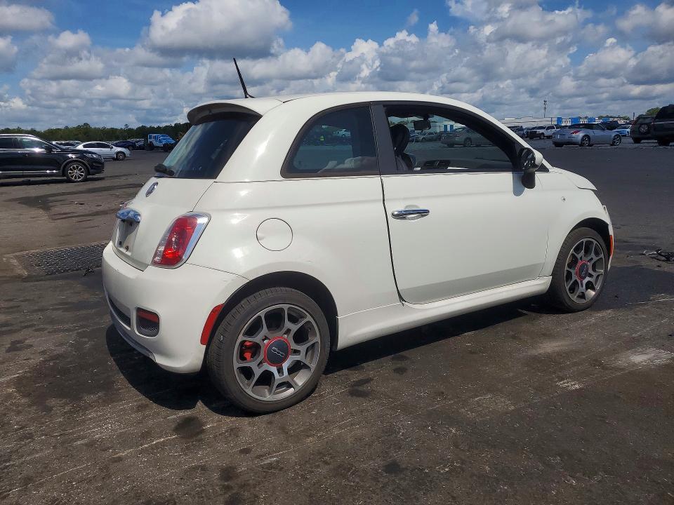 2013 Fiat 500 VIN 3C3CFFBR4DT629221 COPART salvage auction — FRONT END, Oh - Cert Of Title-Salvage, sold $1,100 on 2026-08-10 (photo 3)
