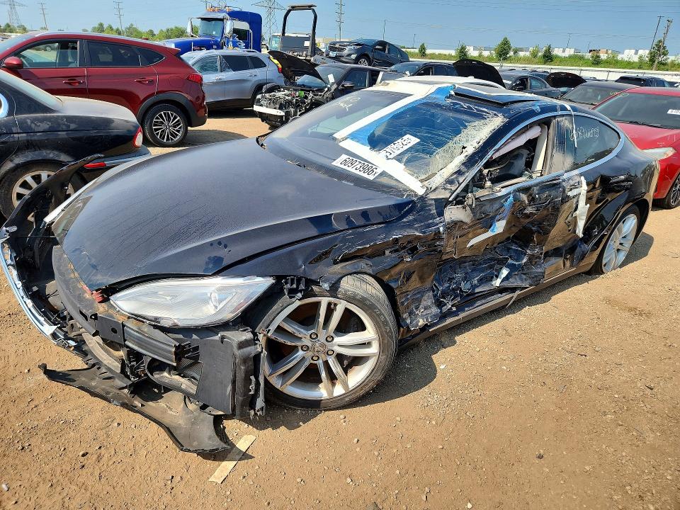 2015 Tesla Model s VIN 5YJSA1S23FF088028 COPART salvage auction — FRONT END, IL - SALVAGE CERTIFICATE, sold $850 on 2026-07-28 (photo 1)