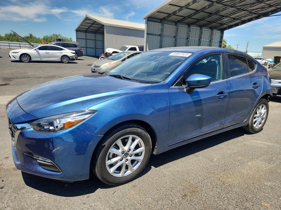 2017 Mazda 3 VIN 3MZBN1U79HM155336 COPART salvage auction — REAR END, Ca - Salvage Certificate, sold $1,700 on 2026-08-03 (photo 1)