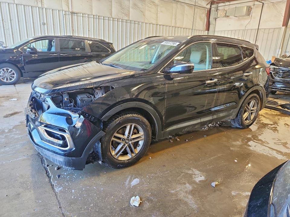 2018 Hyundai Santa fe VIN 5XYZUDLBXJG554223 COPART salvage auction — FRONT END, Salvage Title, sold $1,900 on 2026-07-20 (photo 1)