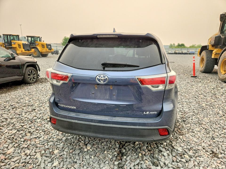 2016 Toyota Highlander VIN 5TDBKRFH3GS344854 COPART salvage auction — FRONT END, WI - CLEAN TTL-MANUFACTURER BUYBACK, sold $4,400 on 2026-07-27 (photo 6)