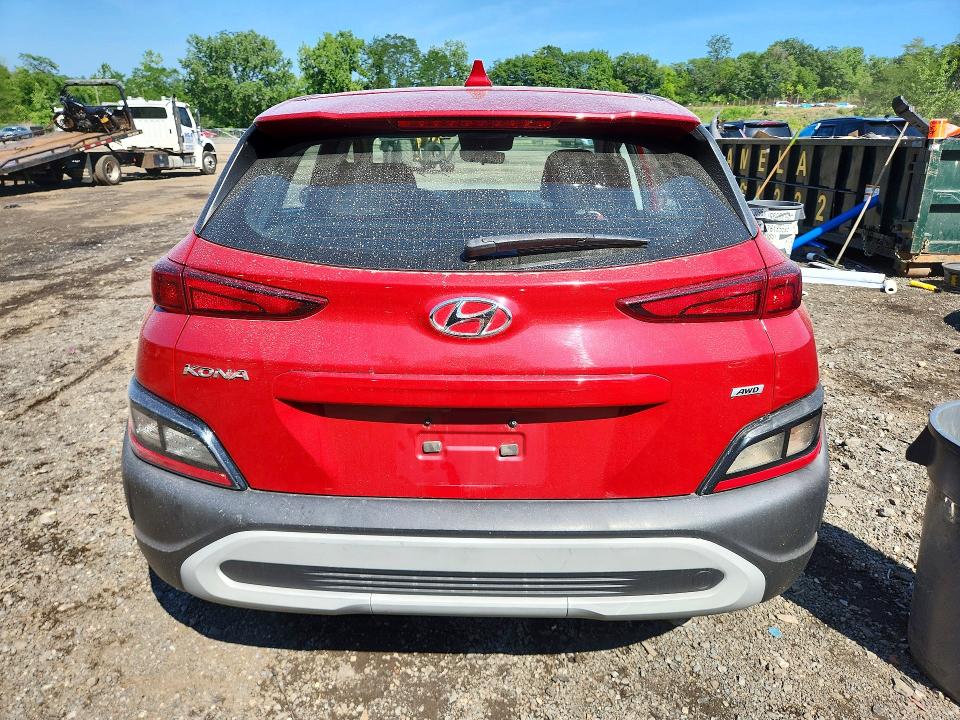 2022 Hyundai Kona VIN KM8K2CAB9NU776501 COPART salvage auction — FRONT END, NY - MV-907A SALVAGE CERTIFICATE, sold $1,150 on 2026-07-23 (photo 6)